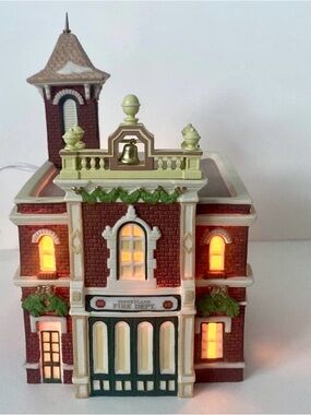 Department 56 Disney Parks Village Fire Department Figurine - Red and White